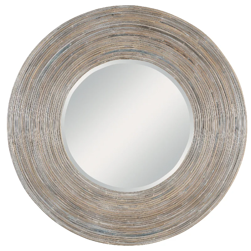 Uttermost 08173 Vortex White Washed Round Mirror