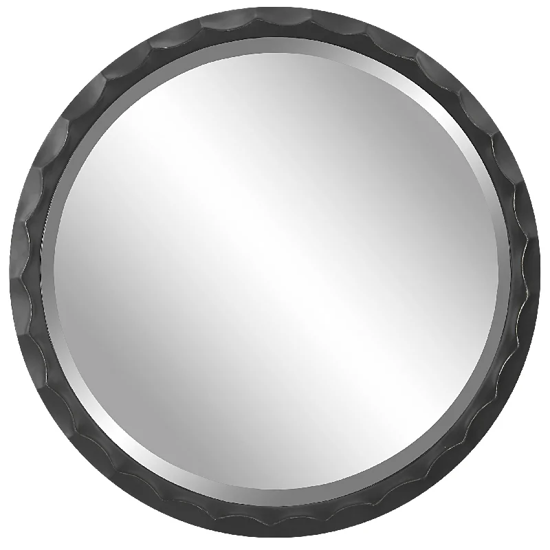 Uttermost 09818 Scalloped Edge Round Mirror