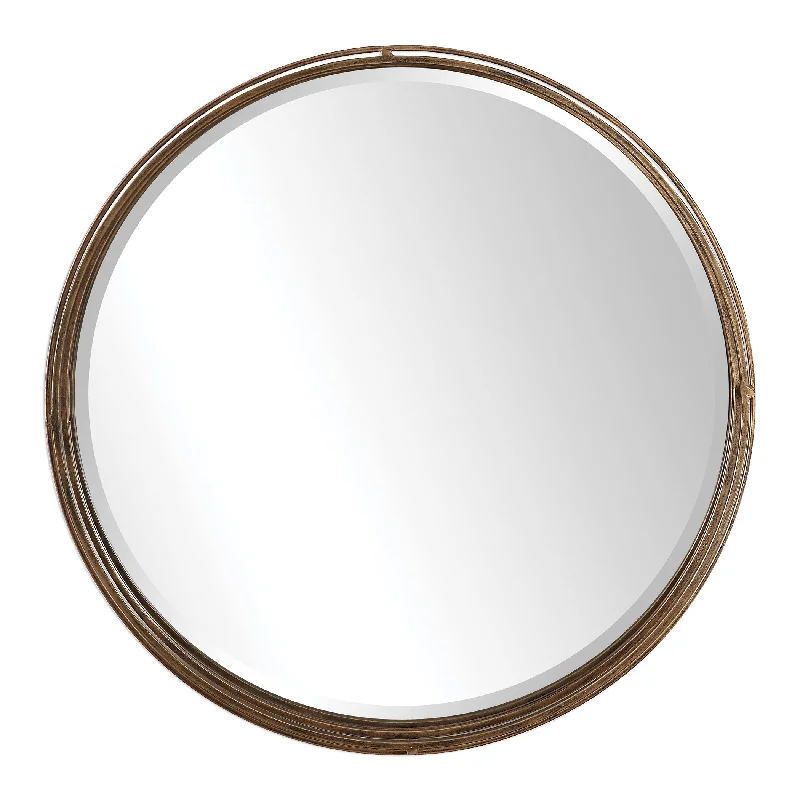 Uttermost 09474 Cannon Round Gold Mirror