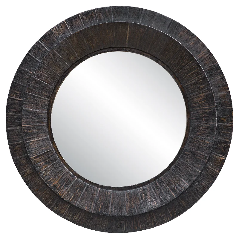 Uttermost 08166 Corral Round Wood Mirror