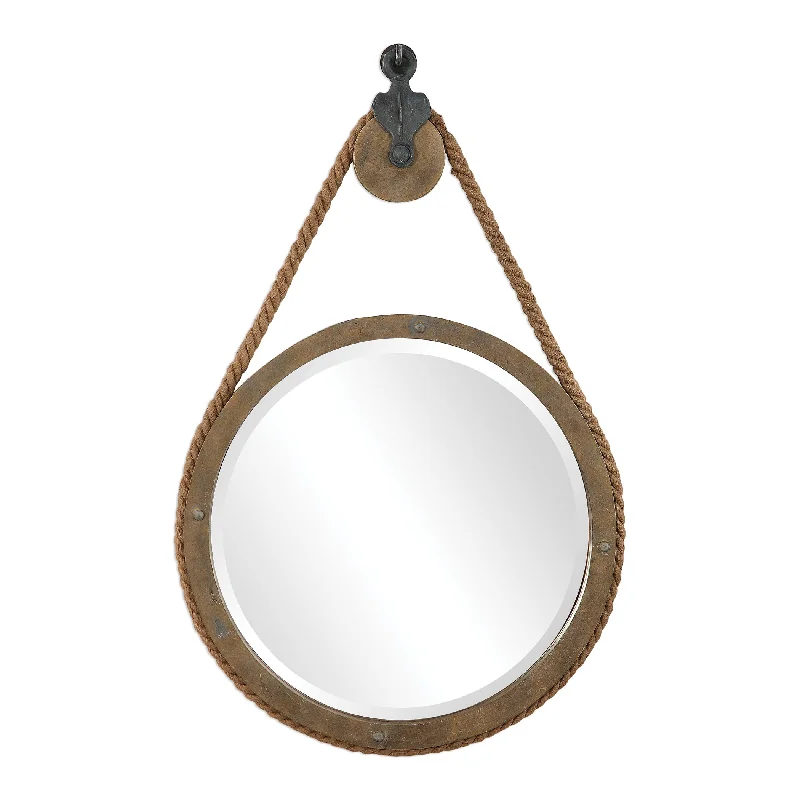 Uttermost 09490 Melton Round Pulley Mirror