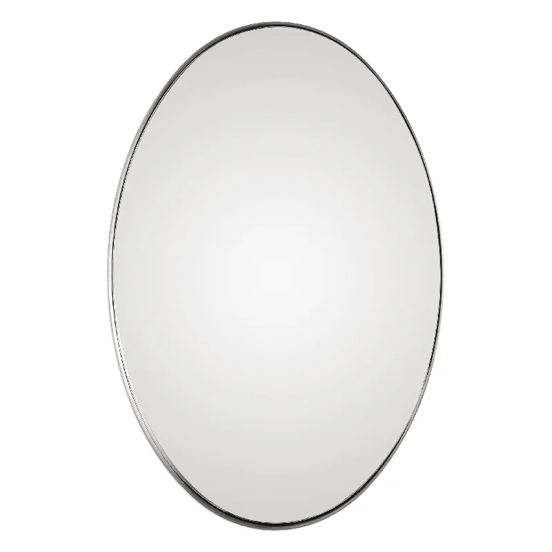 Uttermost 09354 Pursley Brushed Nickel Oval Mirror