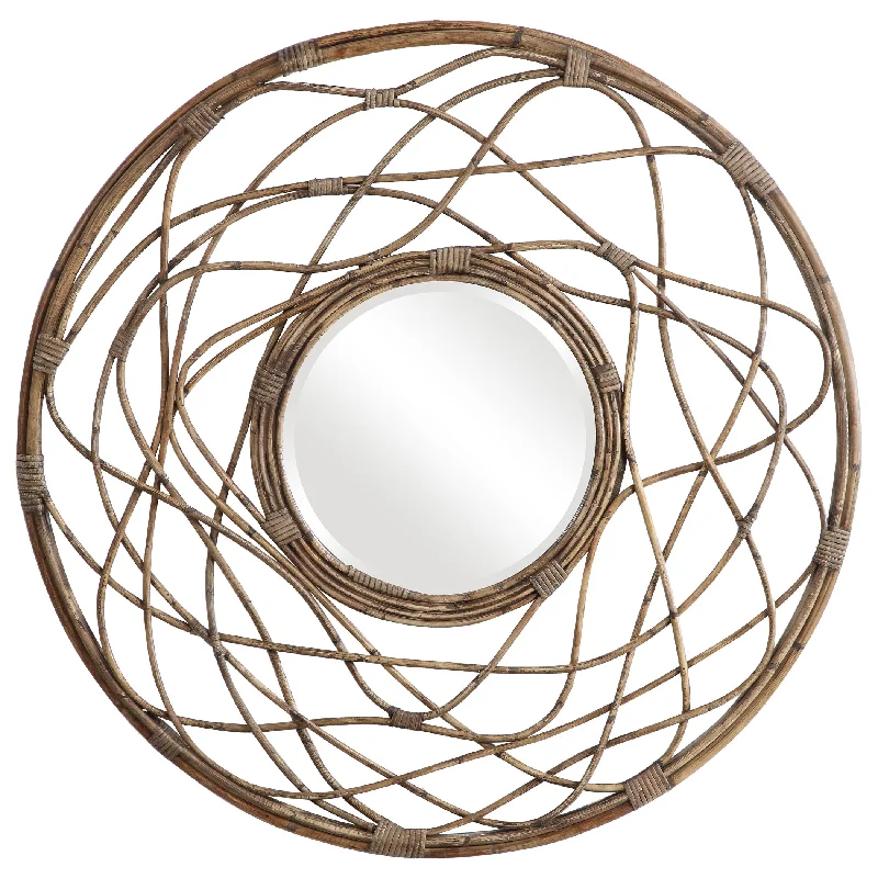 Uttermost 09615 Samudra Round Rattan Mirror