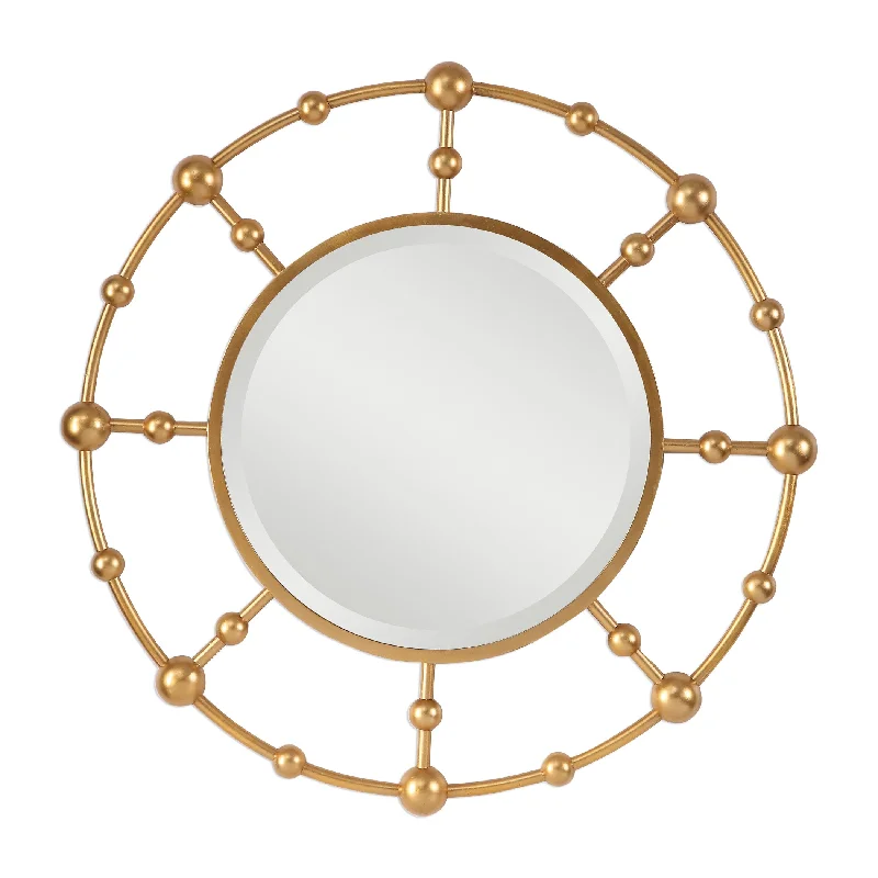 Uttermost 09457 Selim Round Gold Mirror