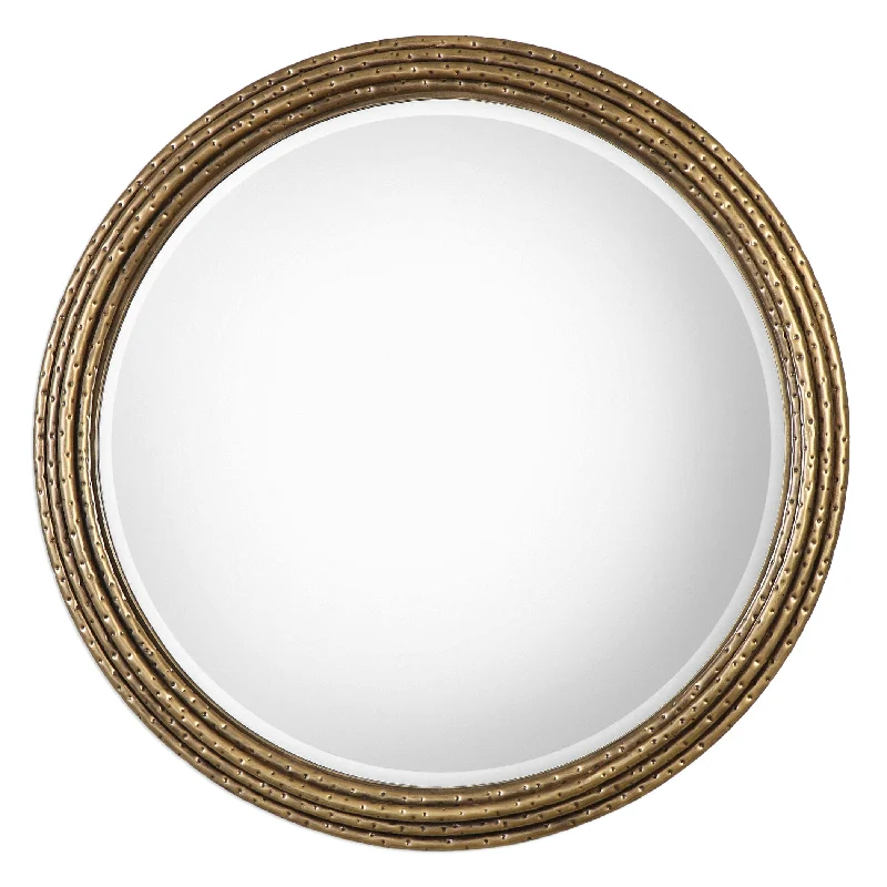 Uttermost 09183 Spera Round Gold Mirror