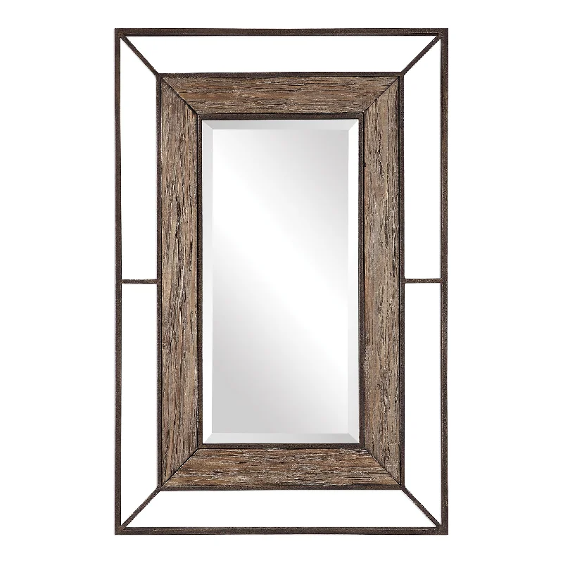 Uttermost 09481 Ward Open Framed Wood Mirror