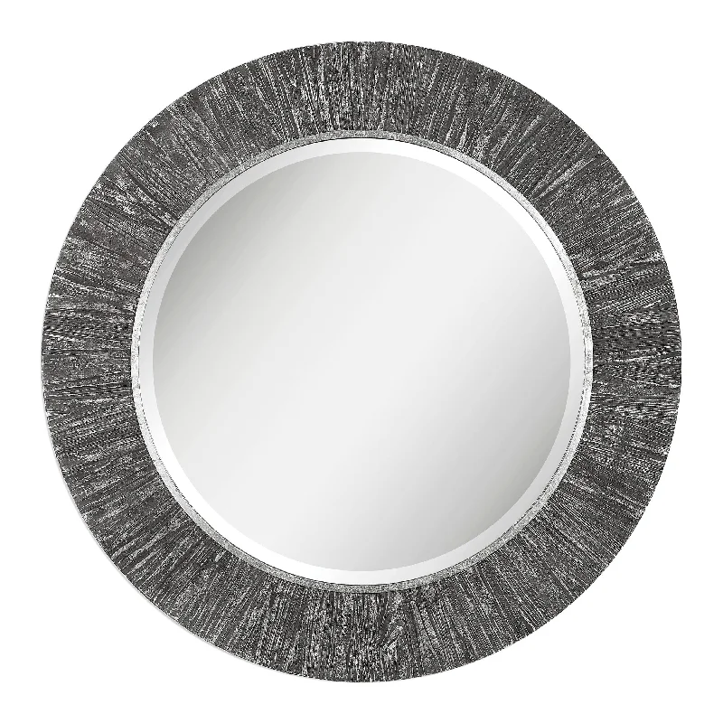 Uttermost 09416 Wenton Round Aged Wood Mirror