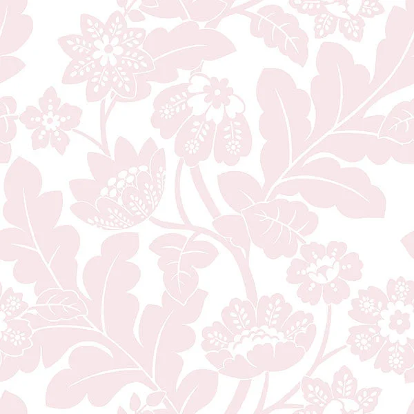 Augusta Pink Flock Damask Wallpaper from Georgia Collection