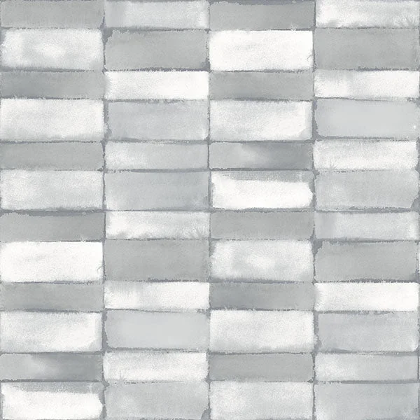 Braden Grey Tile Wallpaper from Georgia Collection