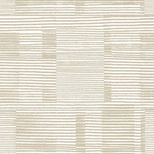 Callaway Beige Woven Stripes Wallpaper from Georgia Collection