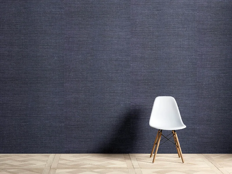 Cormic Grasscloth Wallpaper in Indigo