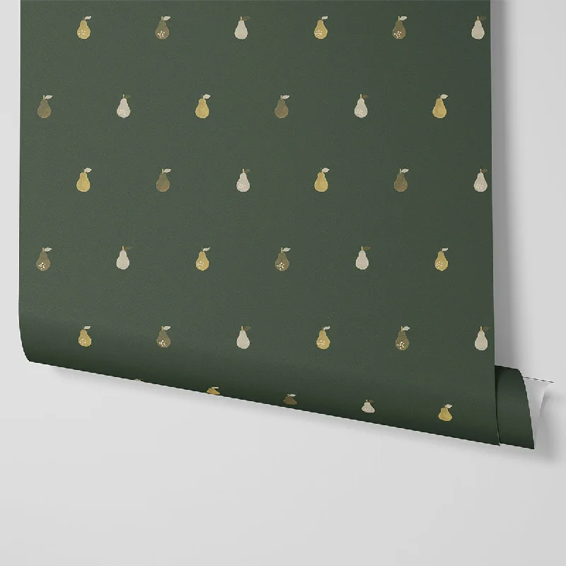 Fern Green Pears Wallpaper