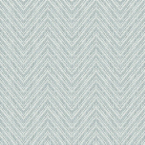 Glynn Sky Blue Chevron Wallpaper from Georgia Collection