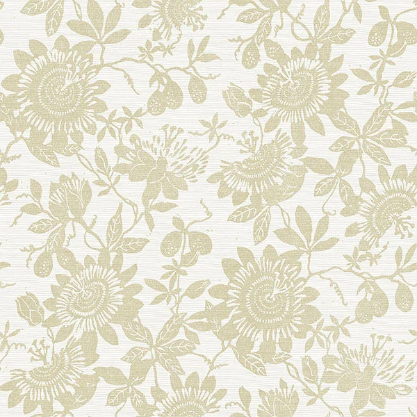 Helen Gold Floral Trail Wallpaper from Georgia Collection