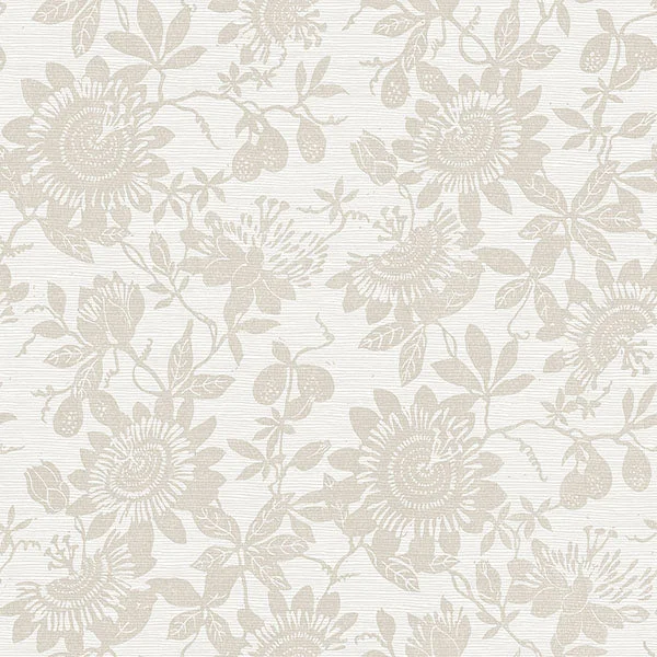 Helen Taupe Floral Trail Wallpaper from Georgia Collection