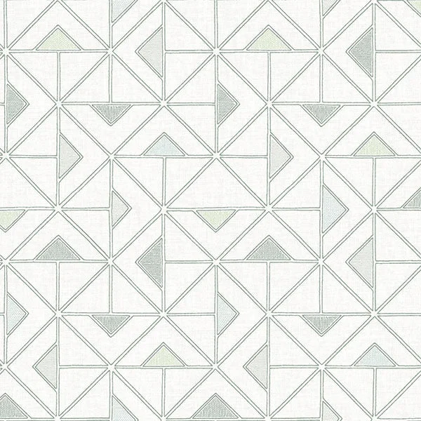 Jekyl Green Triangles Wallpaper from Georgia Collection