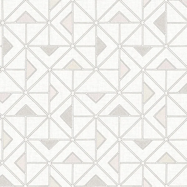 Jekyl Neutral Triangles Wallpaper from Georgia Collection