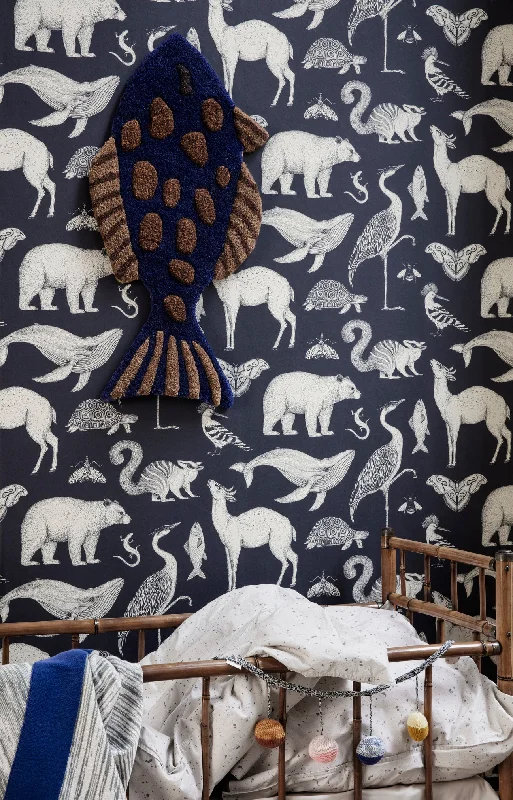 Katie Scott for Ferm Living Animals Wallpaper