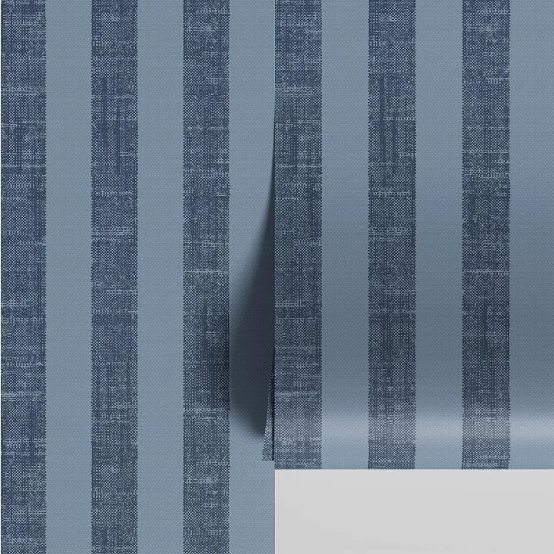 Navy Pembroke Stripe Wallpaper