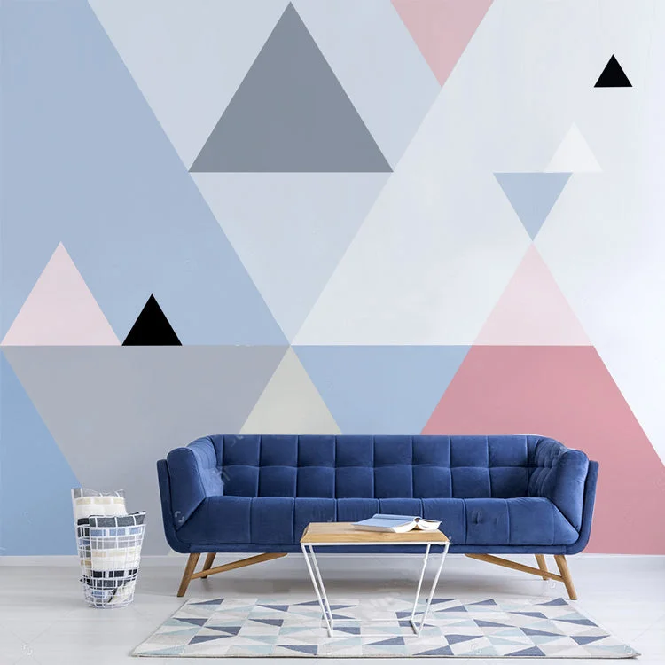 Nordic Pastel Geometric Wallpaper