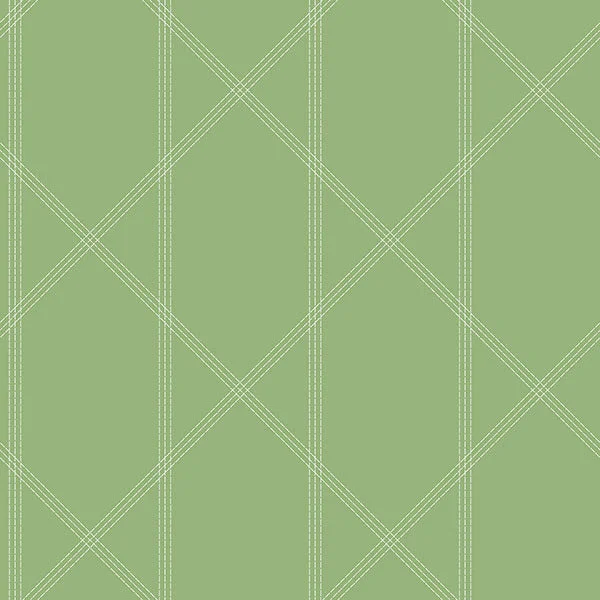 Walcott Light Green Stitched Trellis Wallpaper from Georgia Collection