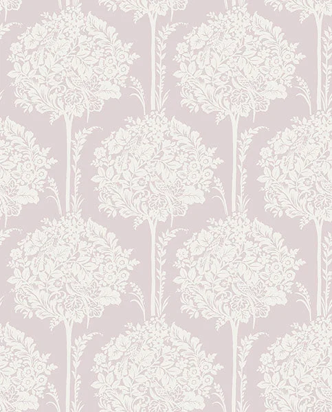 Zaria Lavender Topiary Wallpaper from Georgia Collection